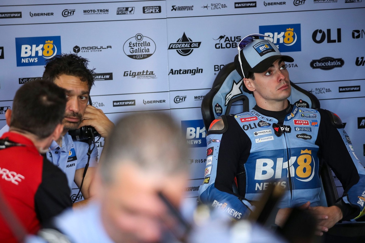 Fermín Aldeguer en moto Gresini Racing lors des essais