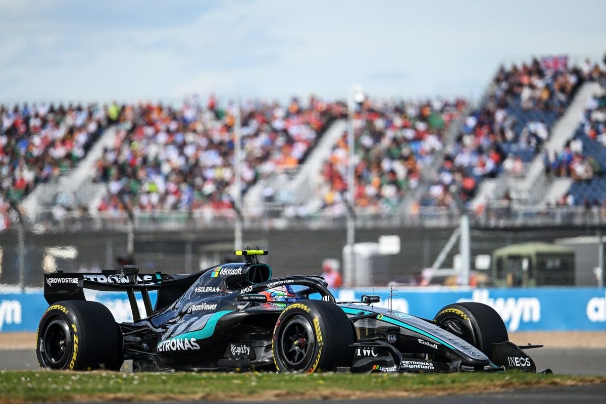 Kimi Antonelli (Mercedes) au Grand Prix de Grande-Bretagne 2026, sortie de piste à Silverstone