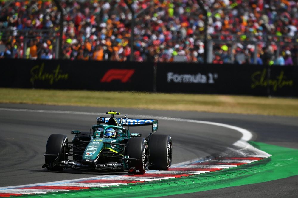 Fernando Alonso (Aston Martin) lors du Grand Prix de Grande‑Bretagne