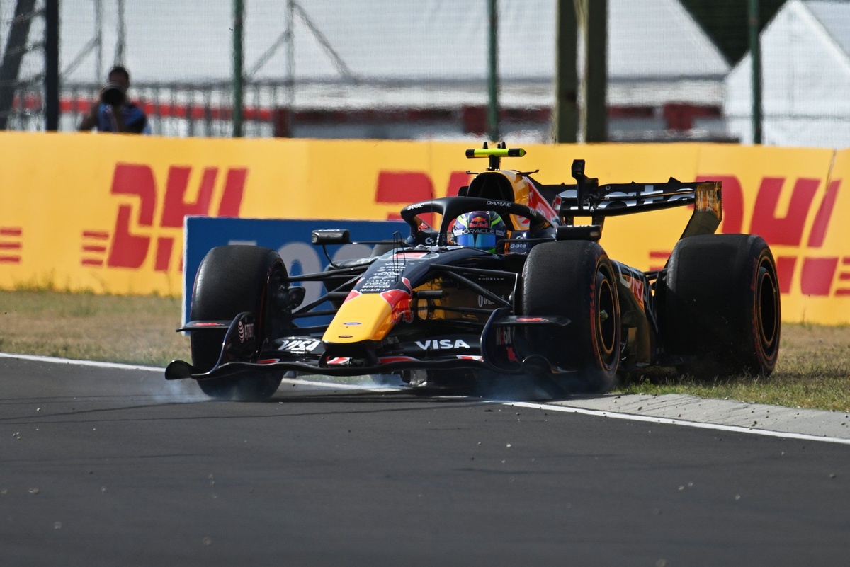 Isack Hadjar en monoplace Red Bull Racing lors du Grand Prix de Hongrie 2024