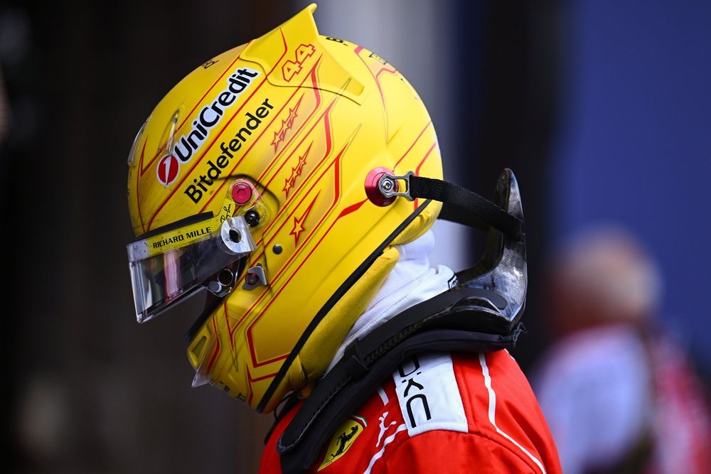 Lewis Hamilton au volant de sa Ferrari lors du Grand Prix de Belgique 2026