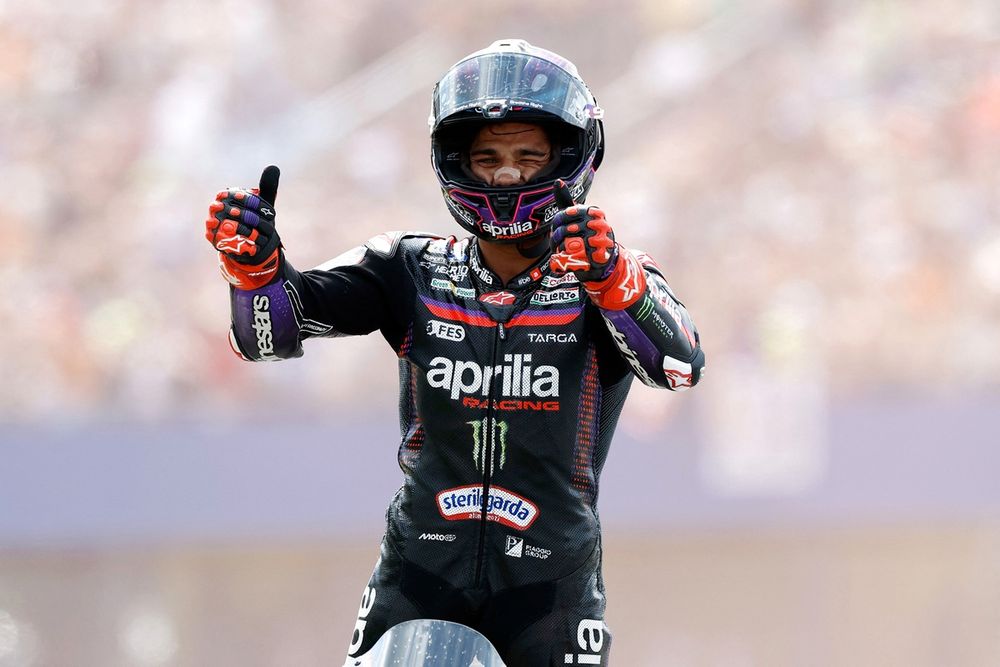 Jorge Martín sur la Aprilia Racing Team, préparant le prochain round du championnat