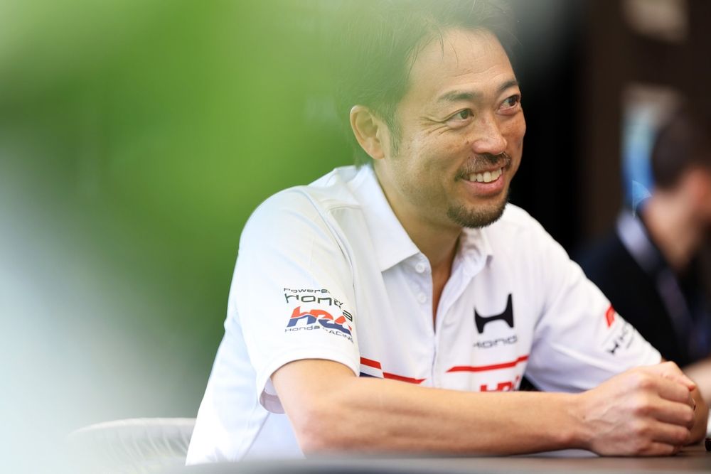 Shintaro Orihara, directeur général de Honda, sur le circuit du Hungaroring