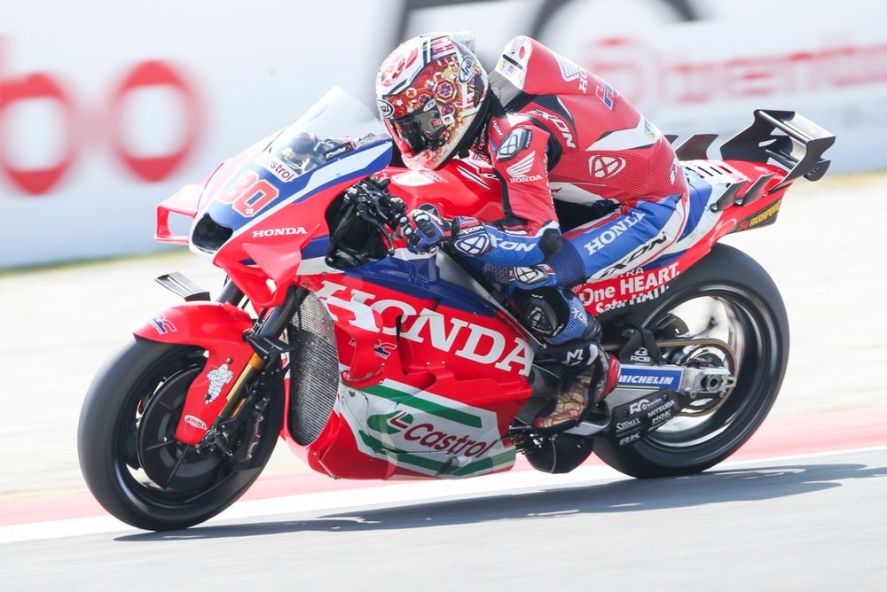 Takaaki Nakagami, pilote de Honda, sur la RC214V en développement