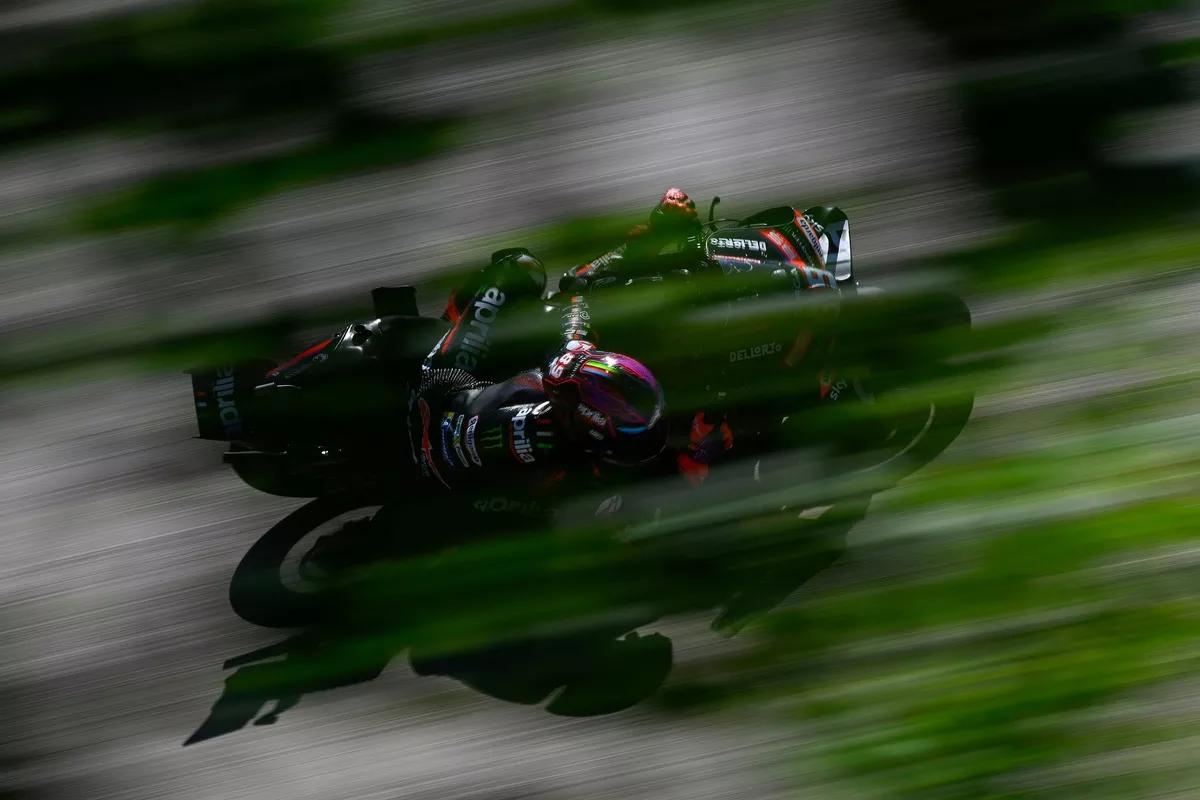 Jorge Martín peinant à trouver les réglages adéquats au Sachsenring