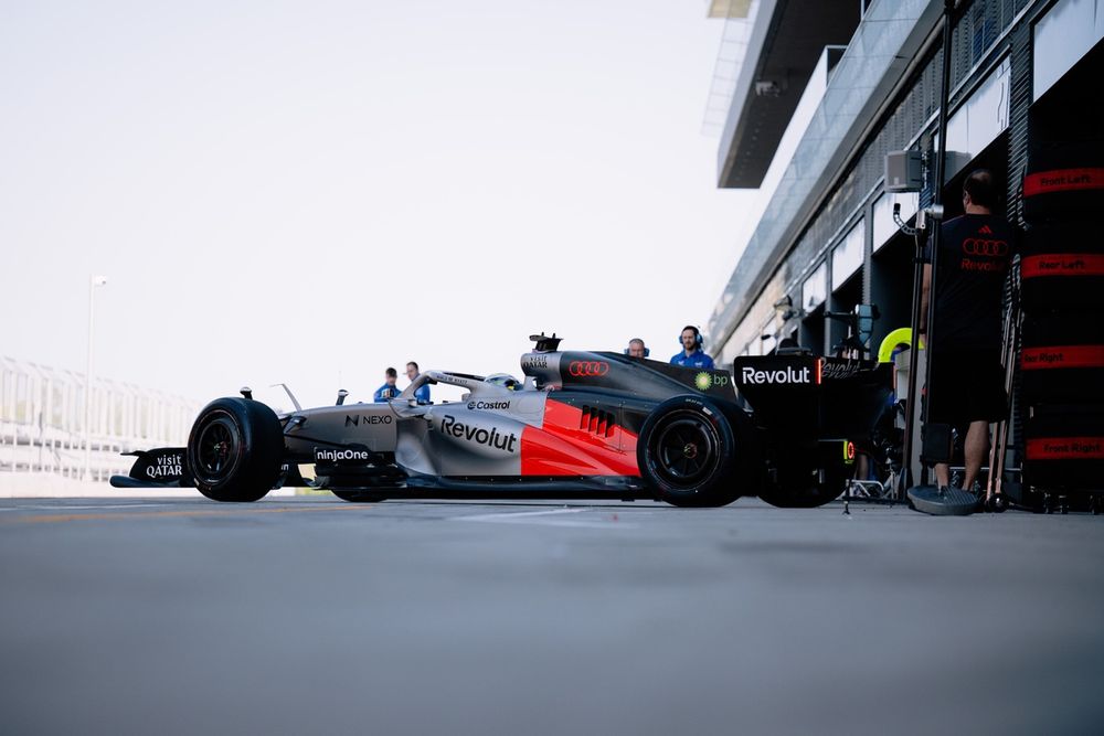 Gabriel Bortoleto, pilote Audi, lors des essais Pirelli au Hungaroring