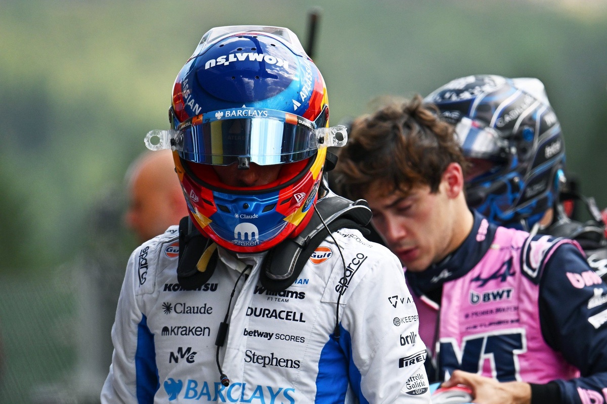 Carlos Sainz à bord d'une Williams après le Grand Prix de Hongrie 2026
