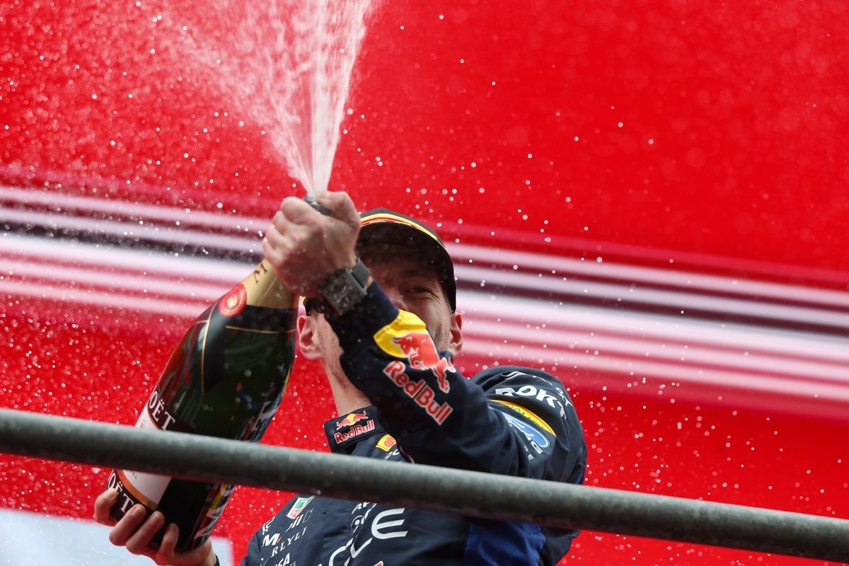 Max Verstappen au volant de sa Red Bull au Grand Prix de Belgique 2026