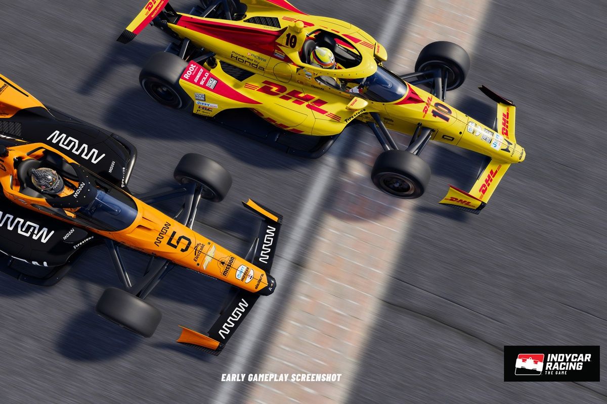 Capture d’écran d’IndyCar Racing The Game présentant le taux de détail des voitures et des circuits