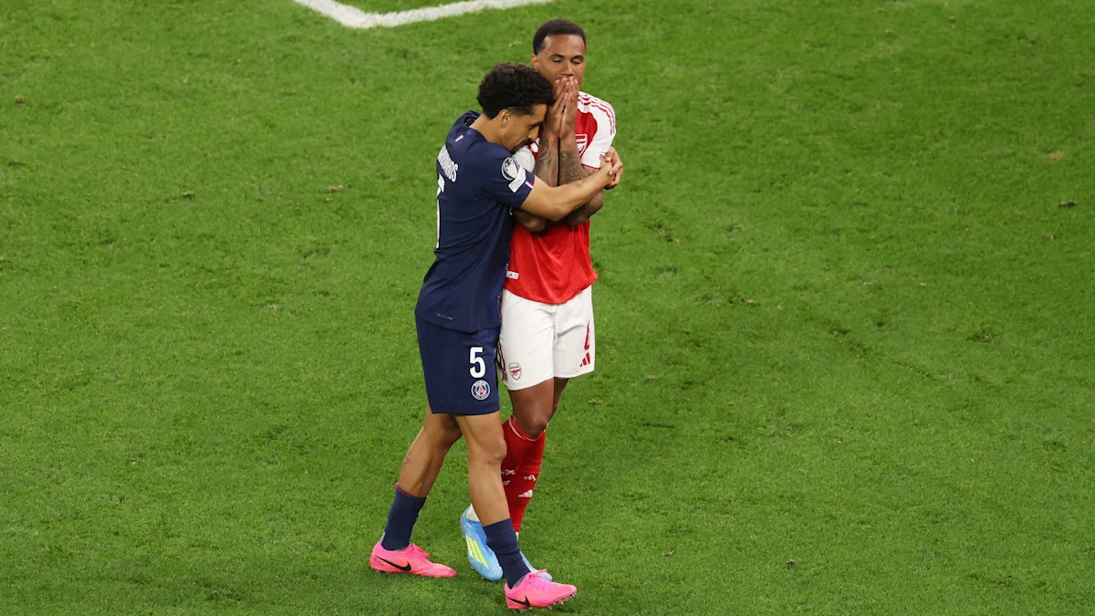 Marquinhos raconte étreinte à Gabriel après le penalty raté d’Arsenal en finale LDC vs PSG