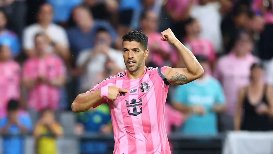 Luis Suárez célébrant un but pour Inter Miami
