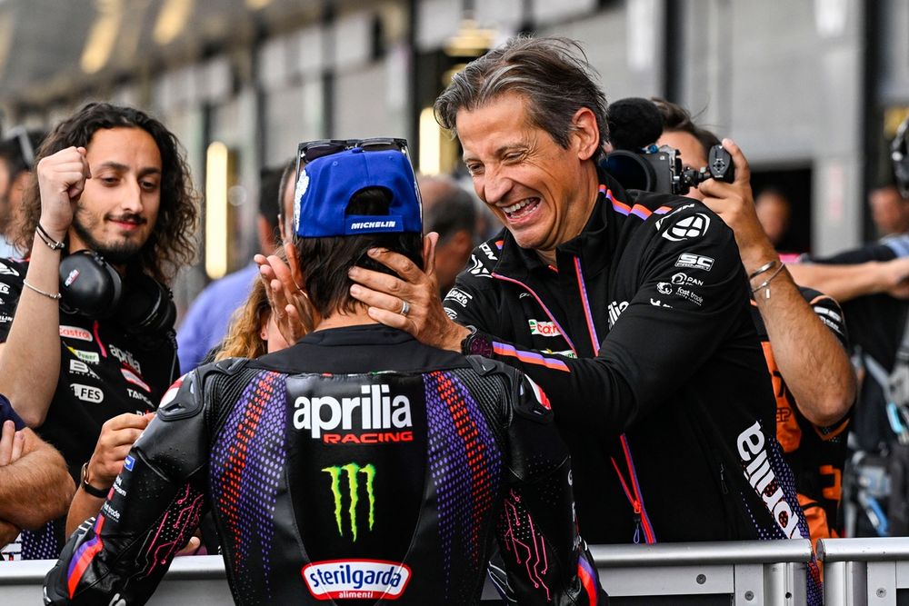 Jorge Martín et Massimo Rivola, patron d'Aprilia Racing