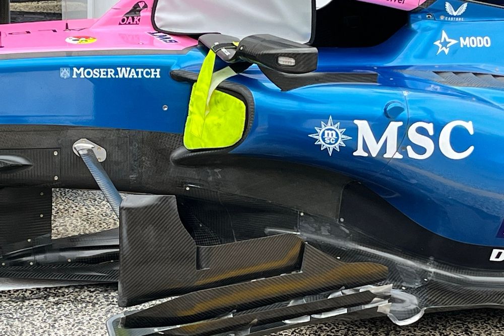 Détail des évolutions aérodynamiques de l'Alpine à Zandvoort