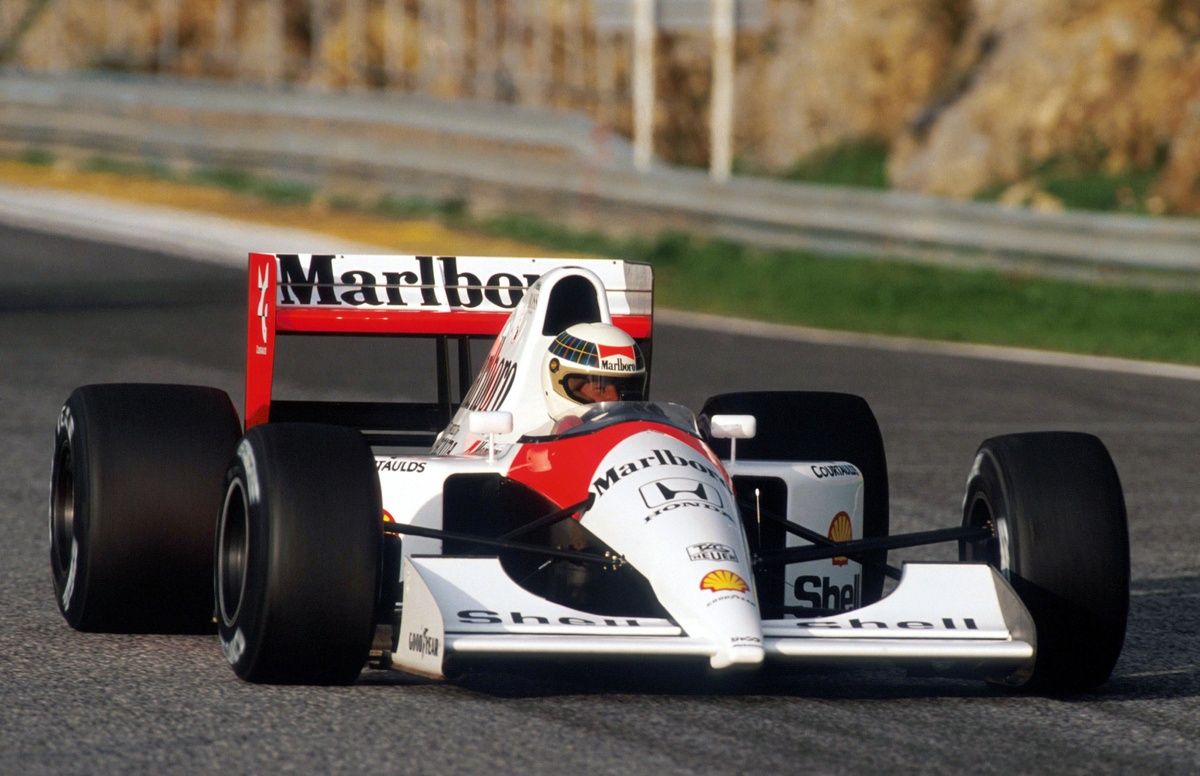 Allan McNish en test privé chez McLaren, aux côtés d'Ayrton Senna