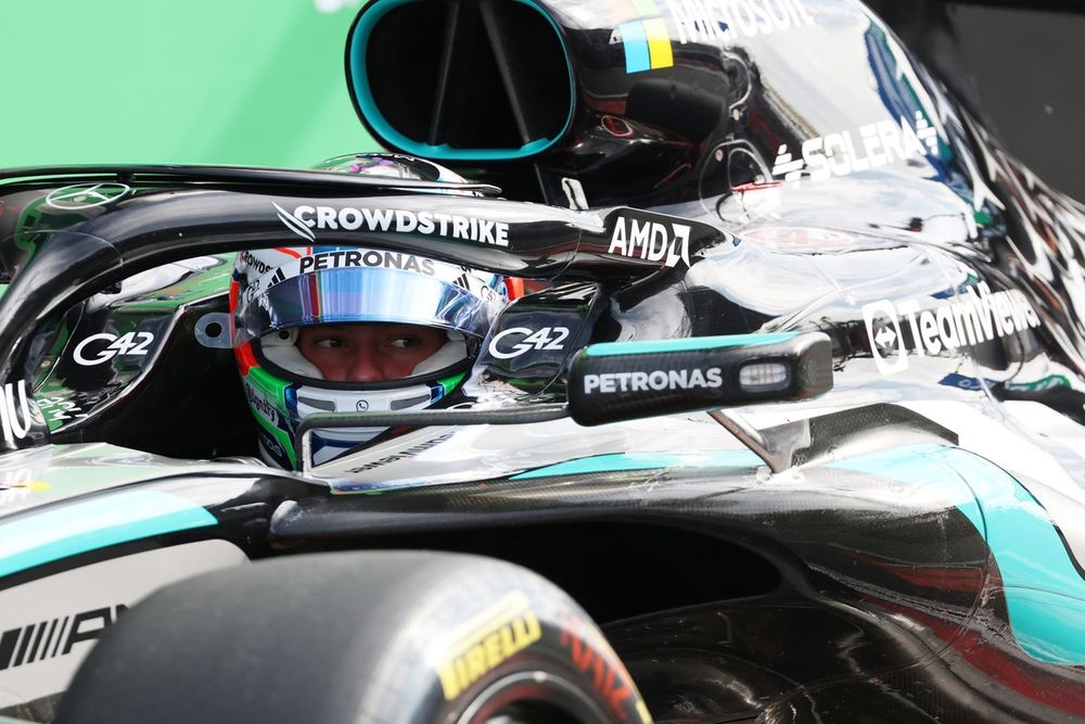 Kimi Antonelli pilotant la Mercedes W17 à Zandvoort