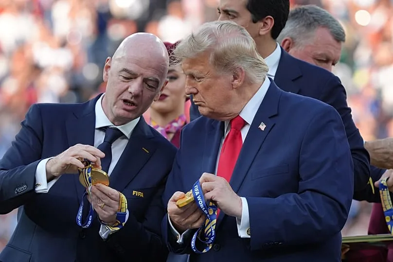 Gianni Infantino et Donald Trump après la finale de la Coupe du monde 2026