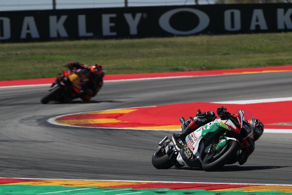 Johann Zarco en maillot LCR Honda lors du Grand Prix d'Aragón