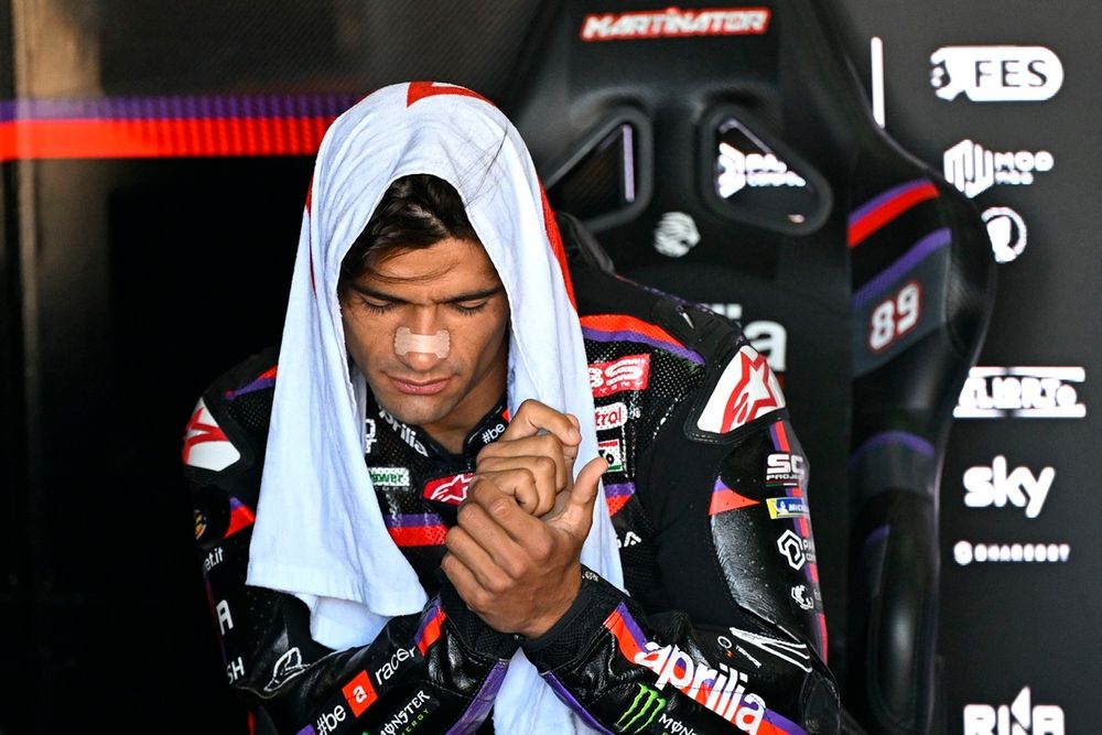 Jorge Martín sur sa moto Aprilia au MotorLand Aragón