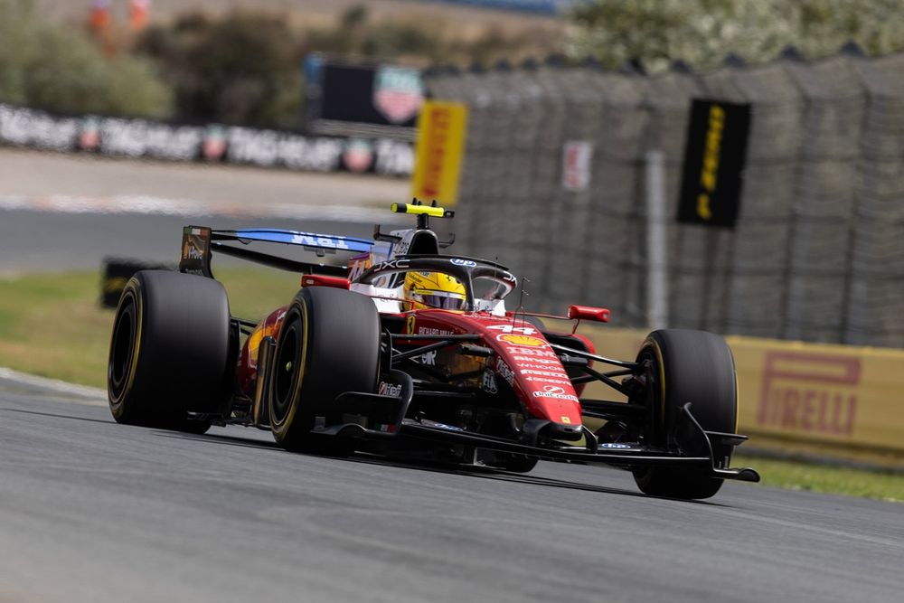 Lewis Hamilton au volant de la Ferrari à Zandvoort