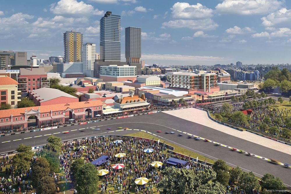 Vue virtuelle du circuit d'Adélaïde.
