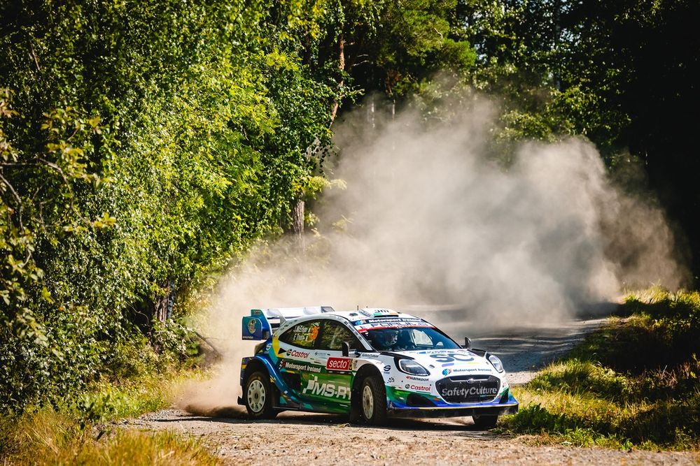 Joshua McErlean et Eoin Treacy, M‑Sport Ford Team, lors du Rallye de Finlande