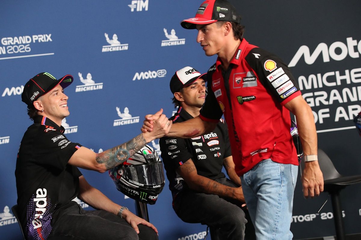Marco Bezzecchi, Jorge Martín et Marc Márquez, prétendants au titre MotoGP