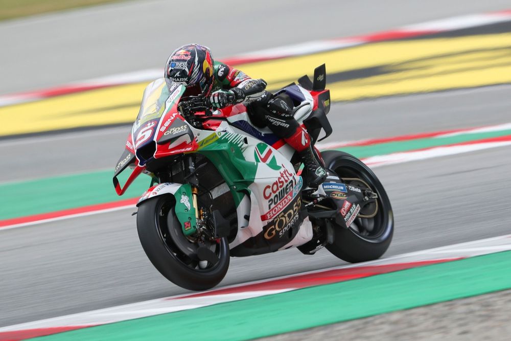 Johann Zarco sur sa Honda LCR, trois mois après la chute du GP de Barcelone