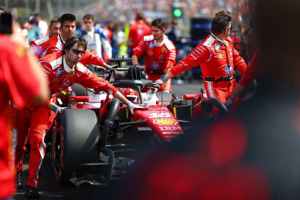 Charles Leclerc en Ferrari lors du Grand Prix d'Italie à Monza