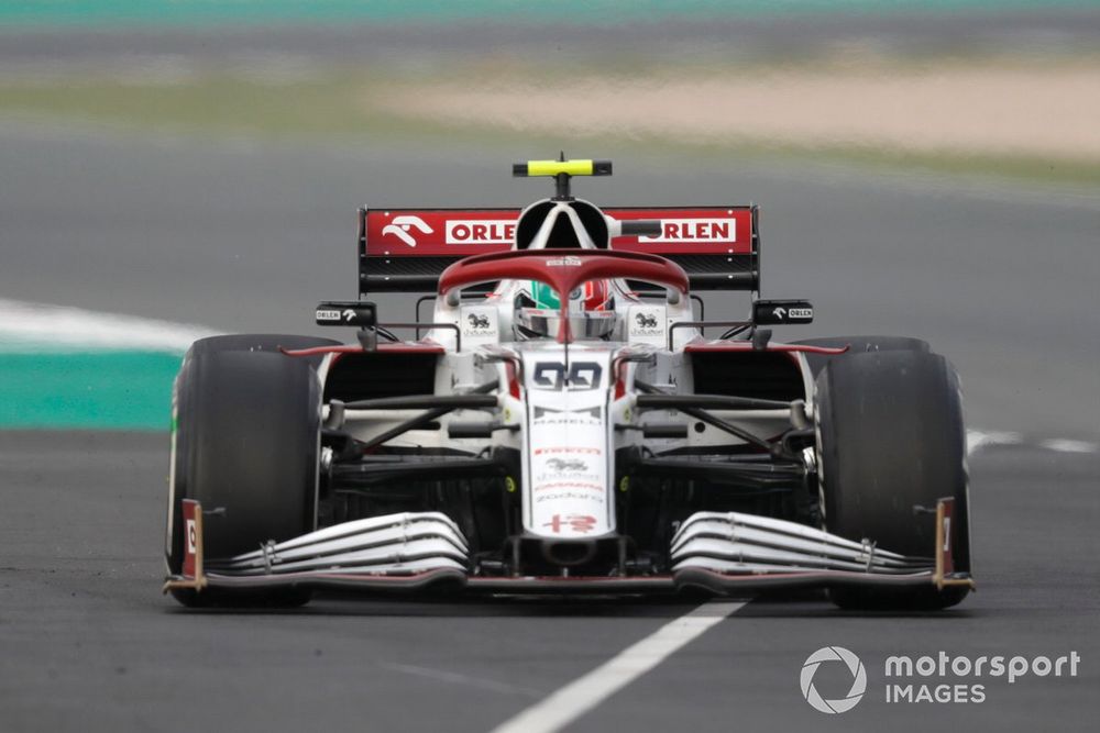 Antonio Giovinazzi, seul pilote italien en F1 entre 2012 et 2024, sur le circuit d'Alfa Romeo